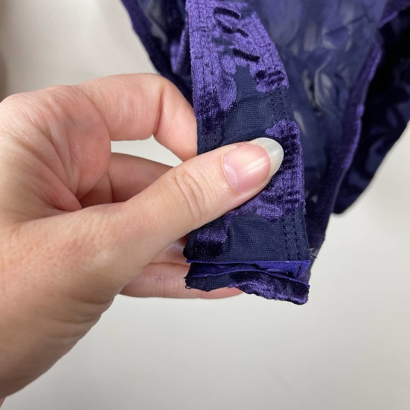 Free People Blue Deep Sea Combo Magic Hour Velvet Burnout Bodysuit NWT Medium - Picture 9 of 11